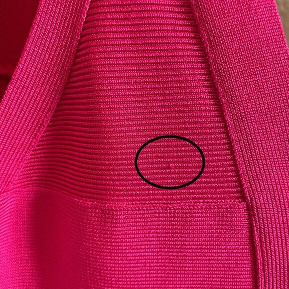 Herve Leger Magenta Bandage Dress Size Medium ASO Kim Kardashian Madame Tussauds - Picture 6 of 11